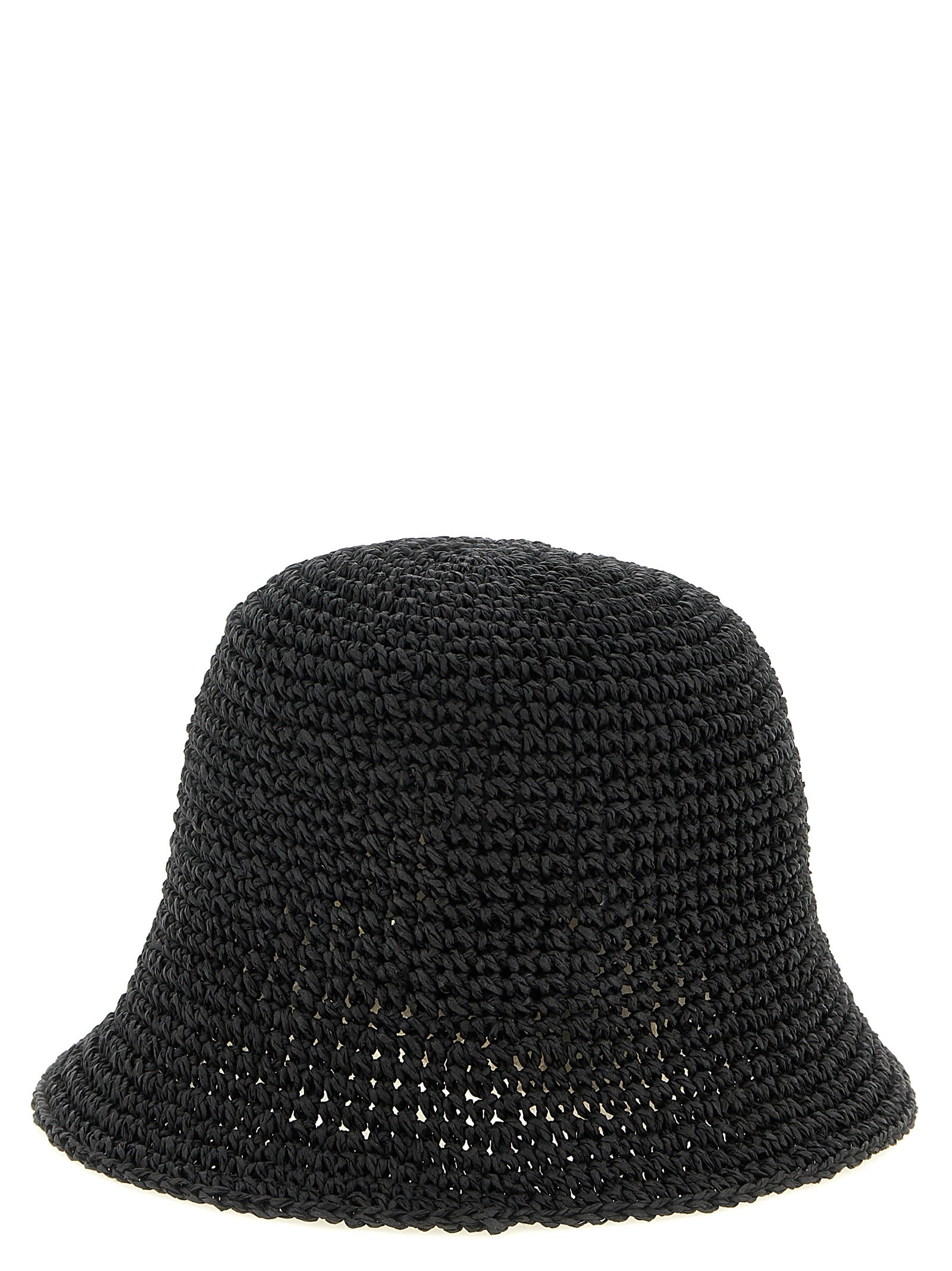 Maison Michel Schwarzer Papier-Bucket-Hat