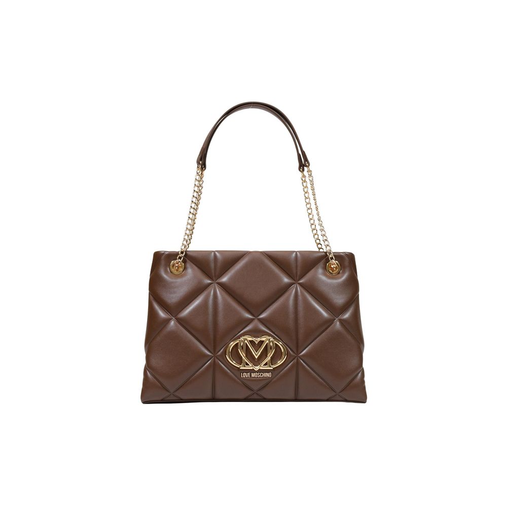 Love Moschino Braune Handtasche aus Polyethylen