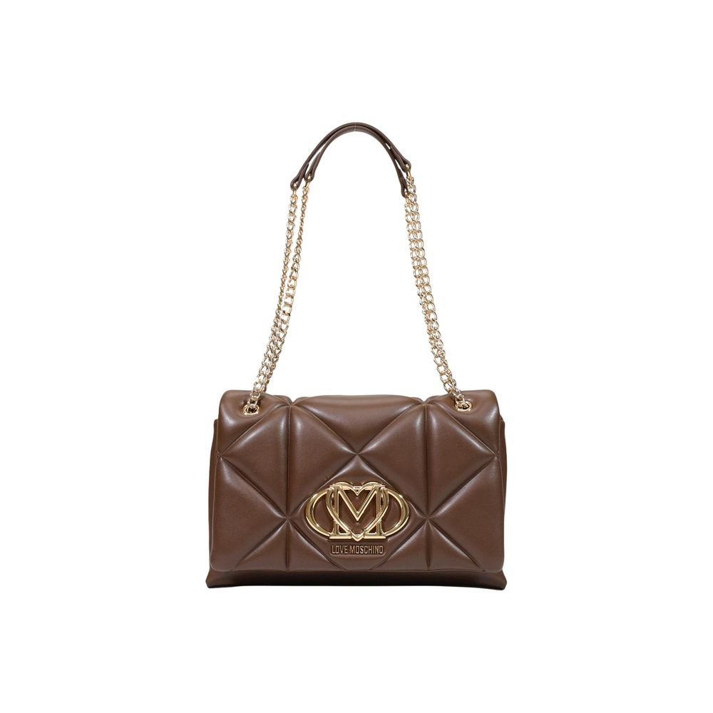 Love Moschino Braune Handtasche aus Polyethylen