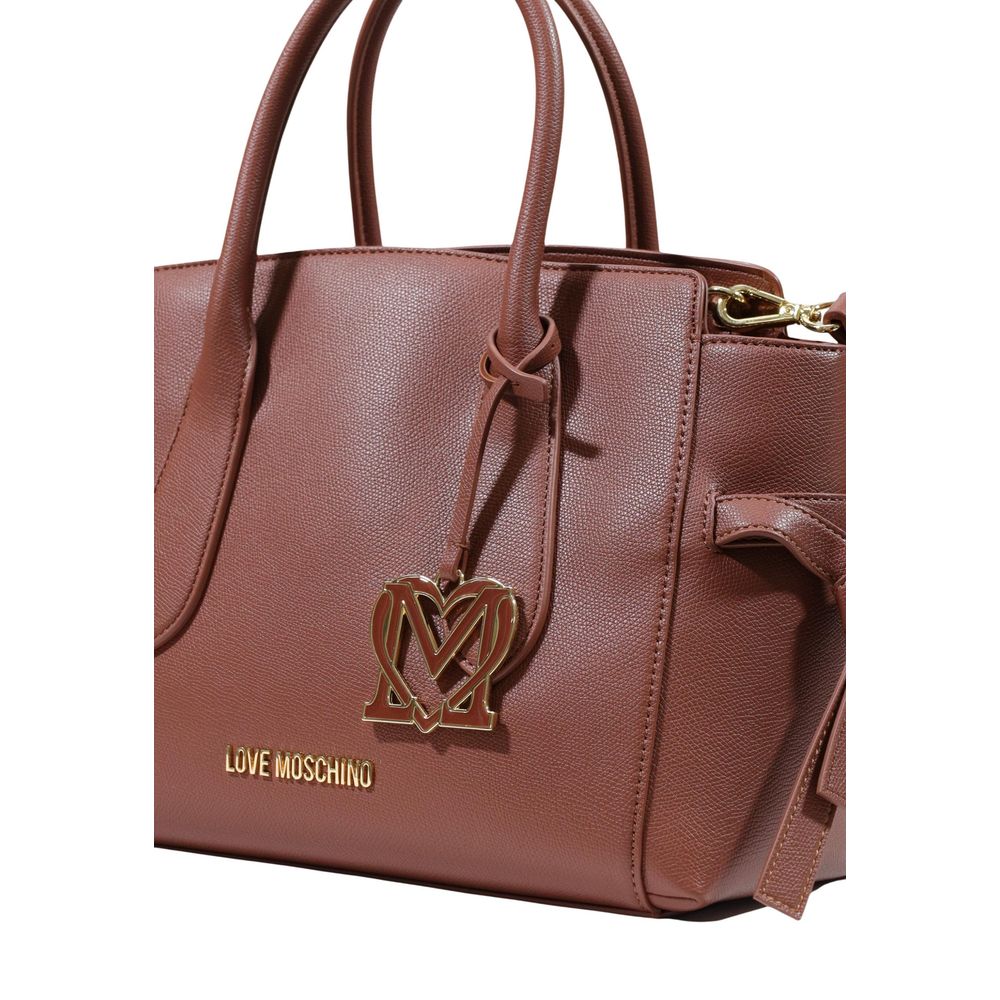 Love Moschino Braune Handtasche aus Polyethylen