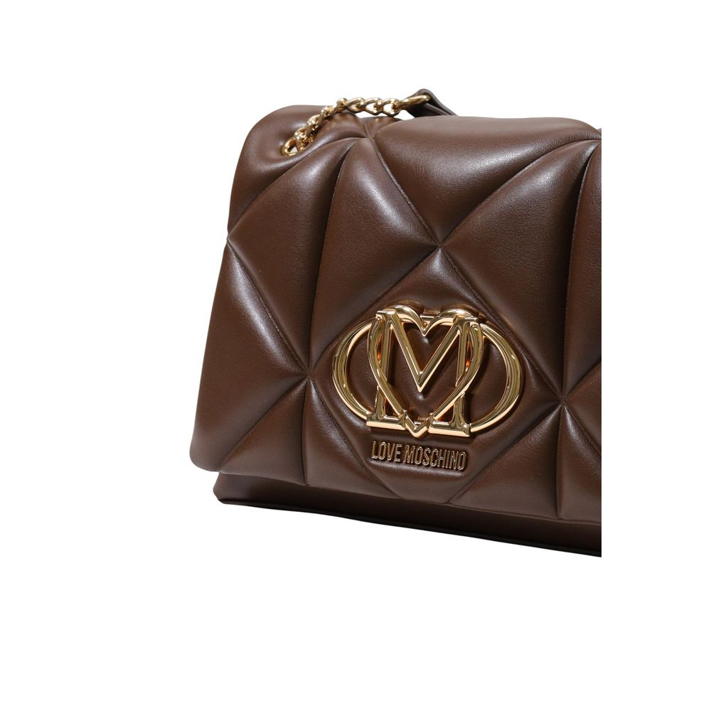 Love Moschino Braune Handtasche aus Polyethylen