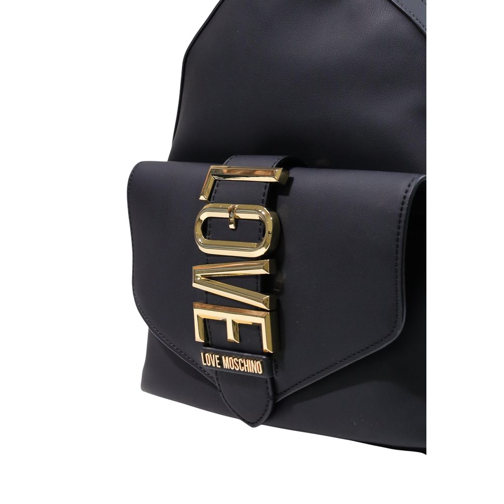 Love Moschino Schwarzer Rucksack aus Polyethylen