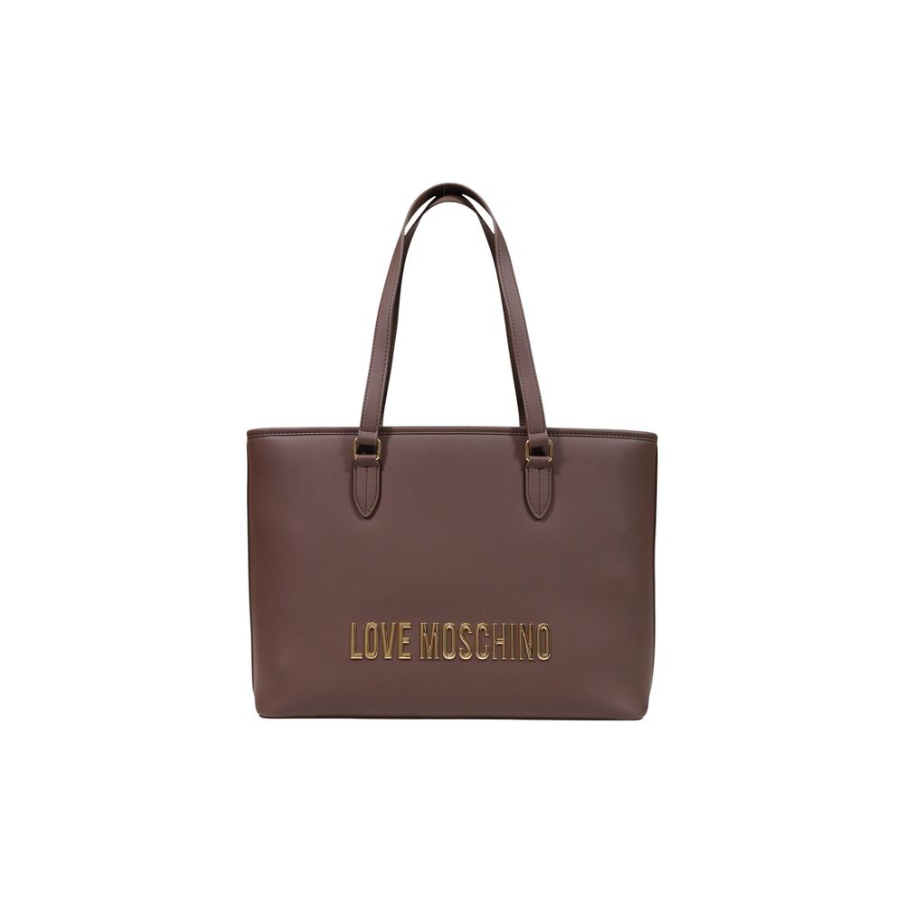 Love Moschino Braune Handtasche aus Polyethylen