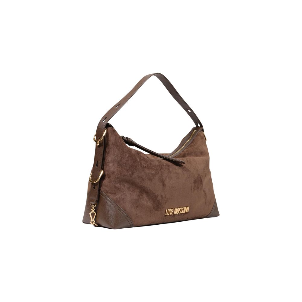 Love Moschino Braune Handtasche aus Polyester