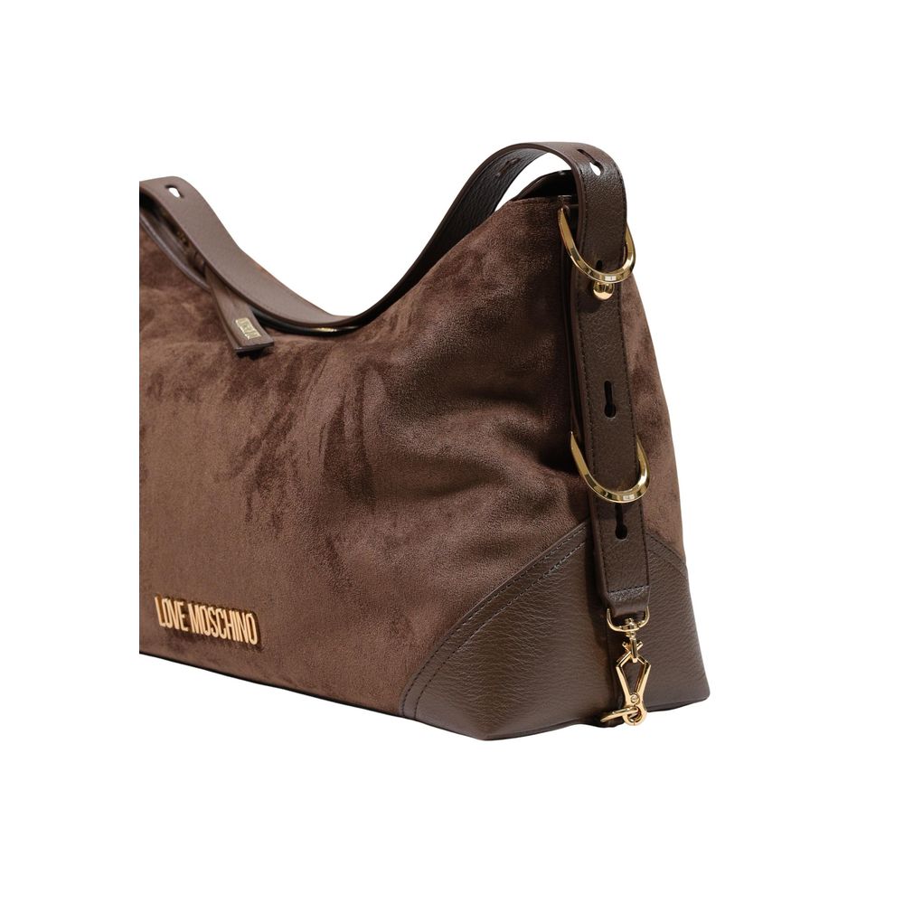 Love Moschino Braune Handtasche aus Polyester