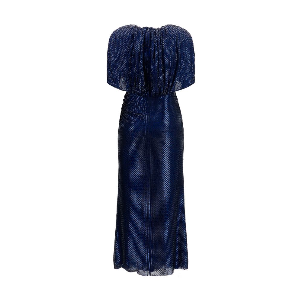 Self-Portrait Blaues Cocktailkleid aus Polyester