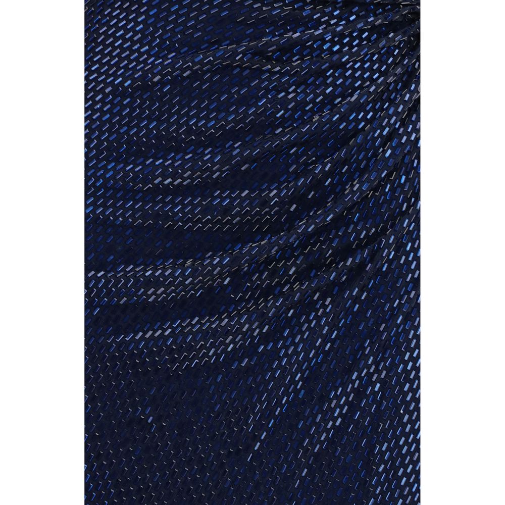 Self-Portrait Blaues Cocktailkleid aus Polyester