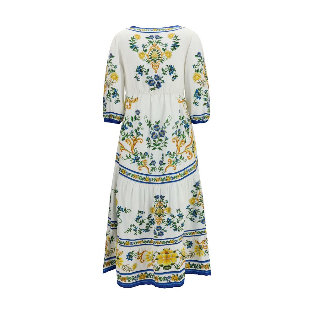 FARM RIO Mehrfarbiges Leinen-Freizeitkleid