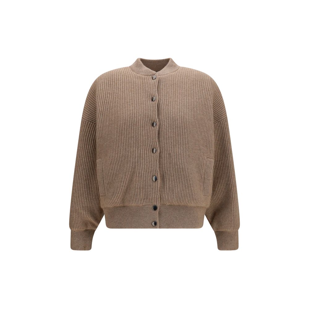 Brunello Cucinelli Beige Kaschmir Bomberjacke