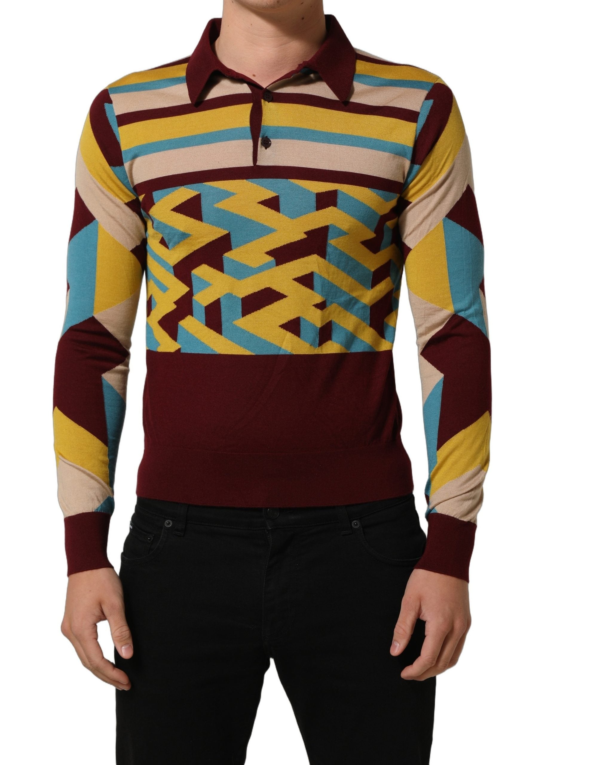 Dolce & Gabbana Mehrfarbiger Pullover aus Kaschmirstrick