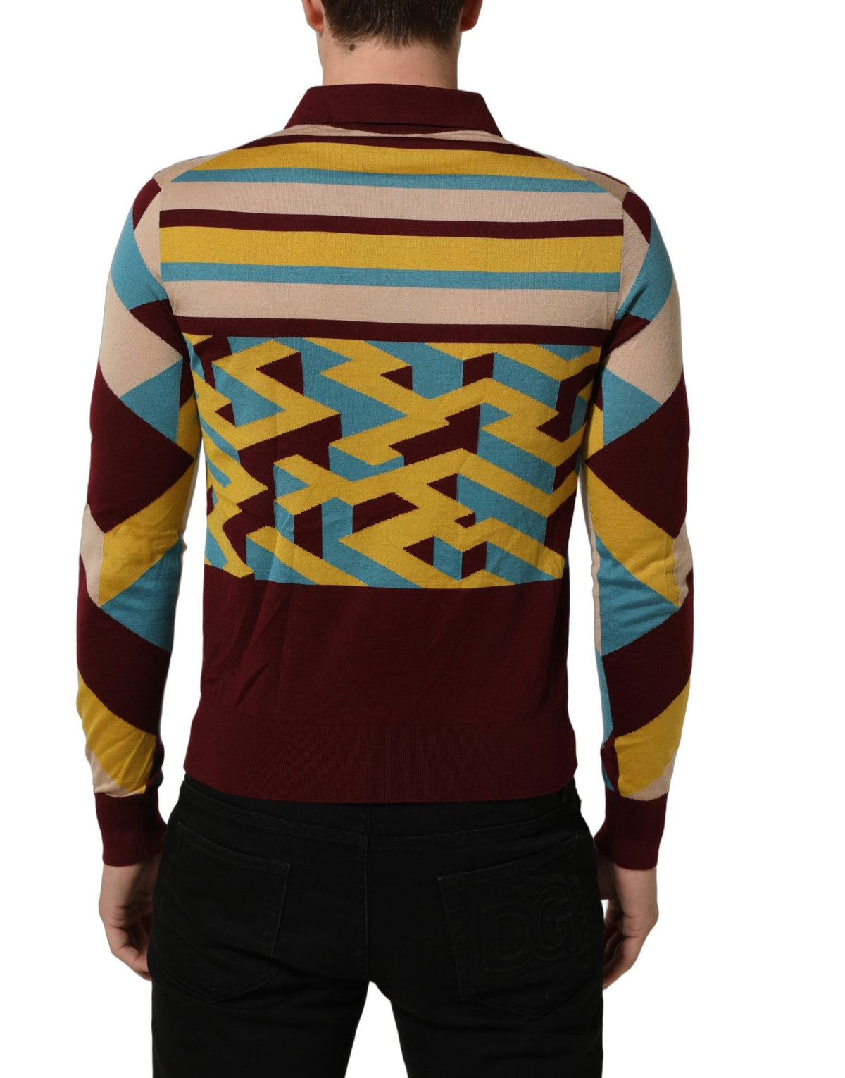 Dolce & Gabbana Mehrfarbiger Pullover aus Kaschmirstrick