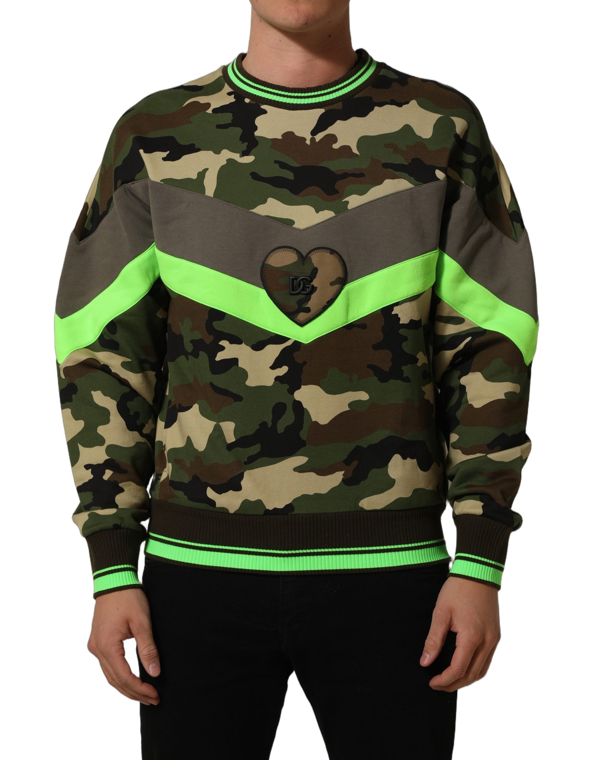 Dolce & Gabbana Mehrfarbiger Camouflage-Pullover für Herren