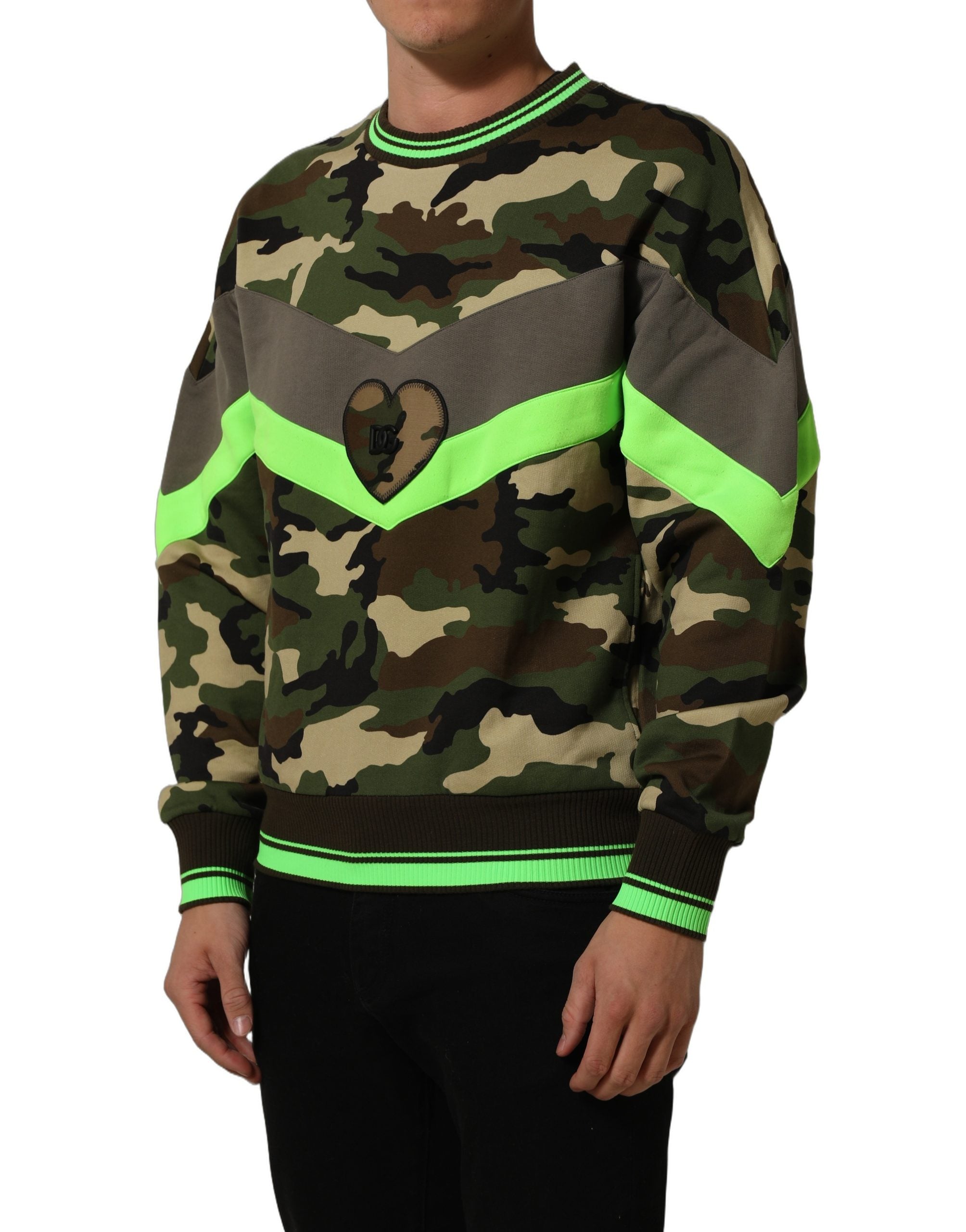 Dolce & Gabbana Mehrfarbiger Camouflage-Pullover für Herren