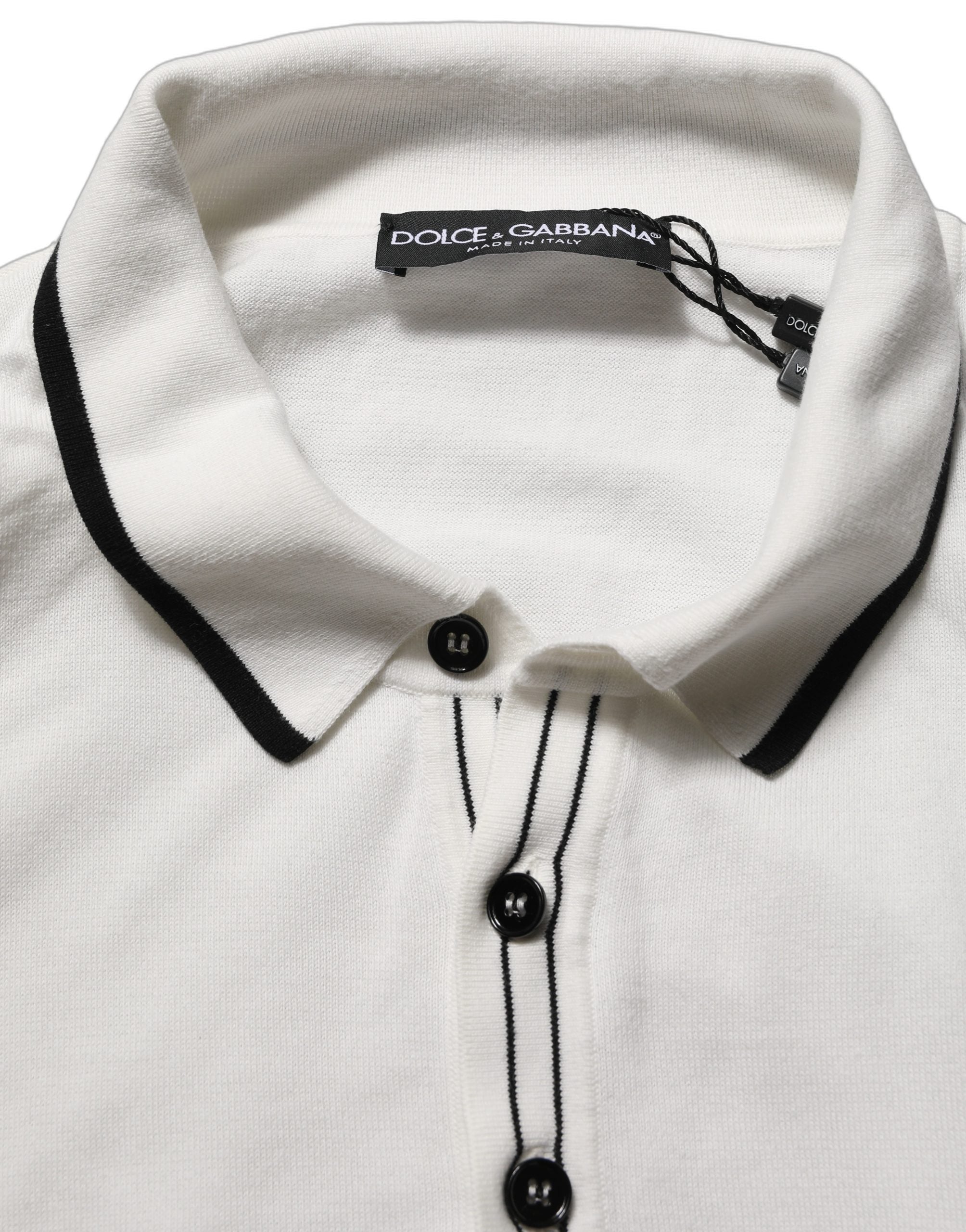 Dolce & Gabbana Schwarzes T-Shirt mit Blattprint aus Seide für Herren mit Rundhalsausschnitt