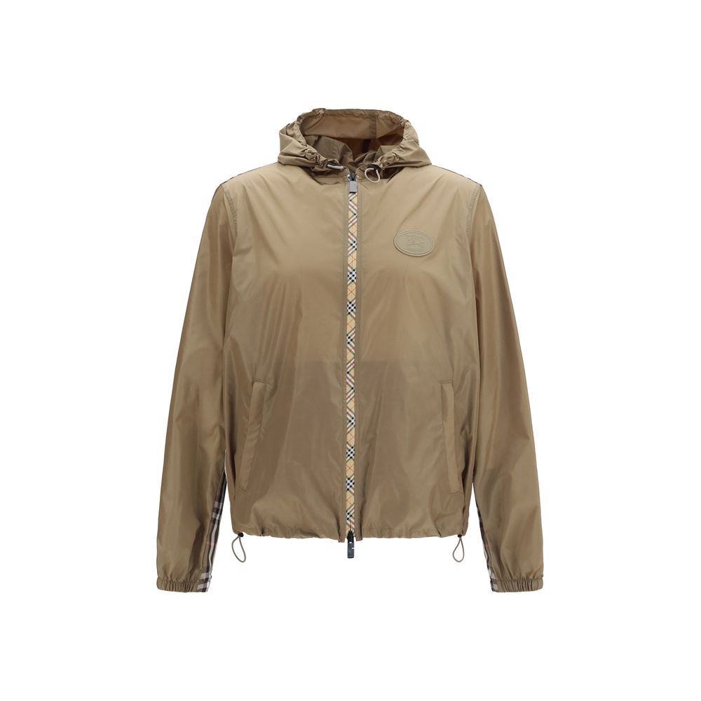 Burberry Braune Nylon-Shell-Jacke