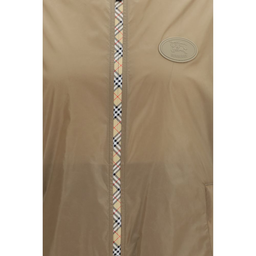 Burberry Braune Nylon-Shell-Jacke
