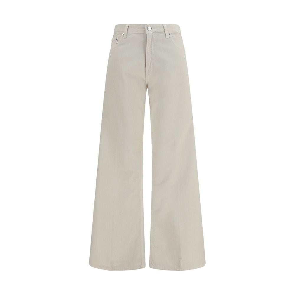 Haikure Weiße Baumwolljeans im Relaxed Fit