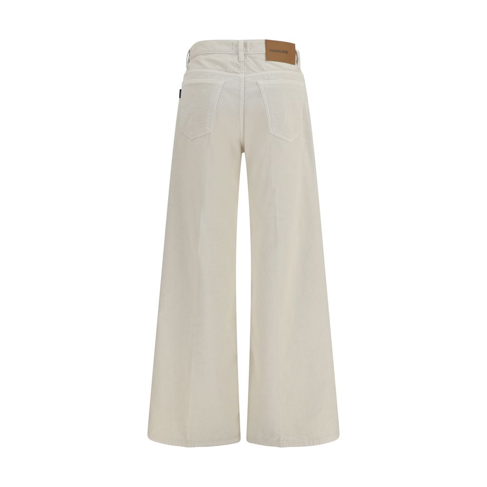 Haikure Weiße Baumwolljeans im Relaxed Fit