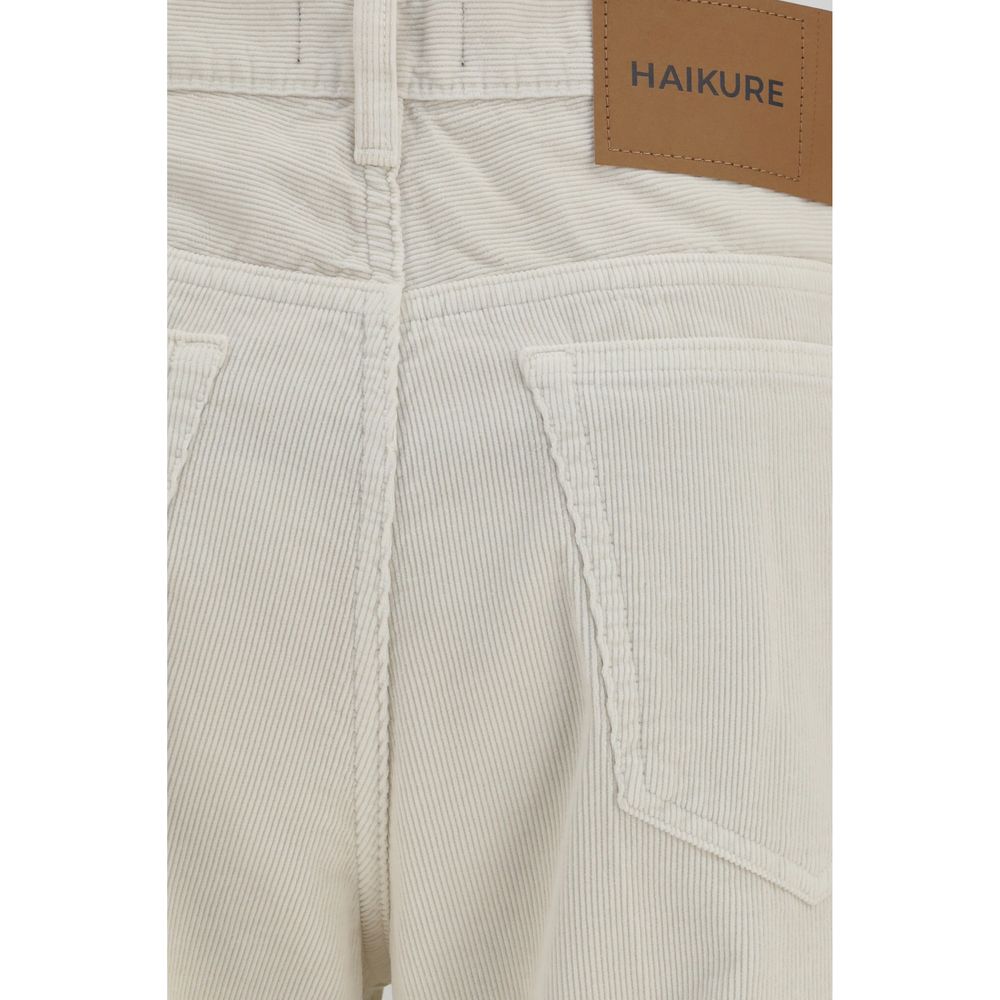 Haikure Weiße Baumwolljeans im Relaxed Fit