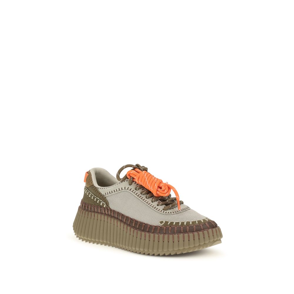 Chloé Zweifarbige Sneaker aus Polyurethan