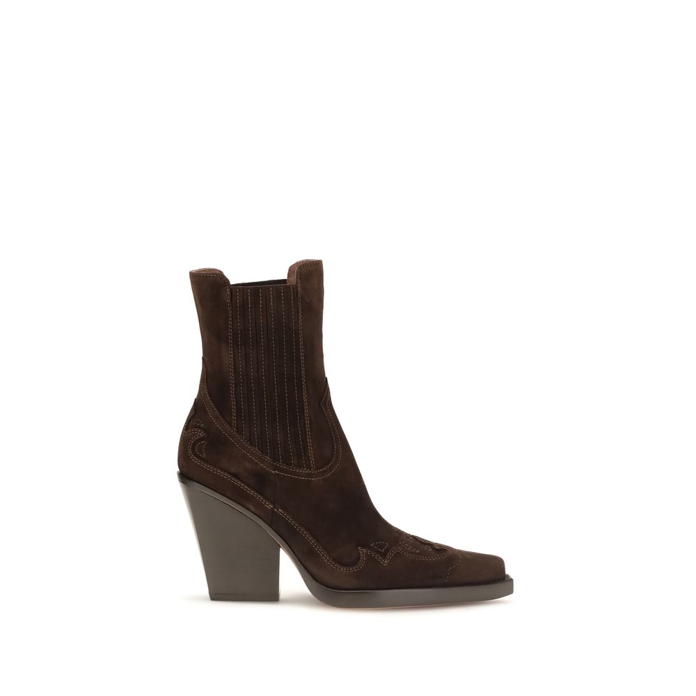 Paris Texas Braune Ankle Boots aus Kalbsleder Bos Taurus