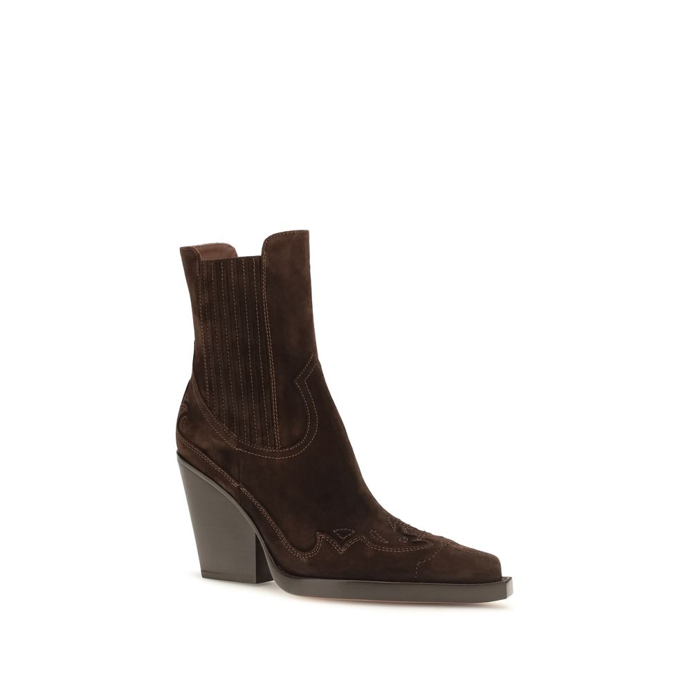 Paris Texas Braune Ankle Boots aus Kalbsleder Bos Taurus