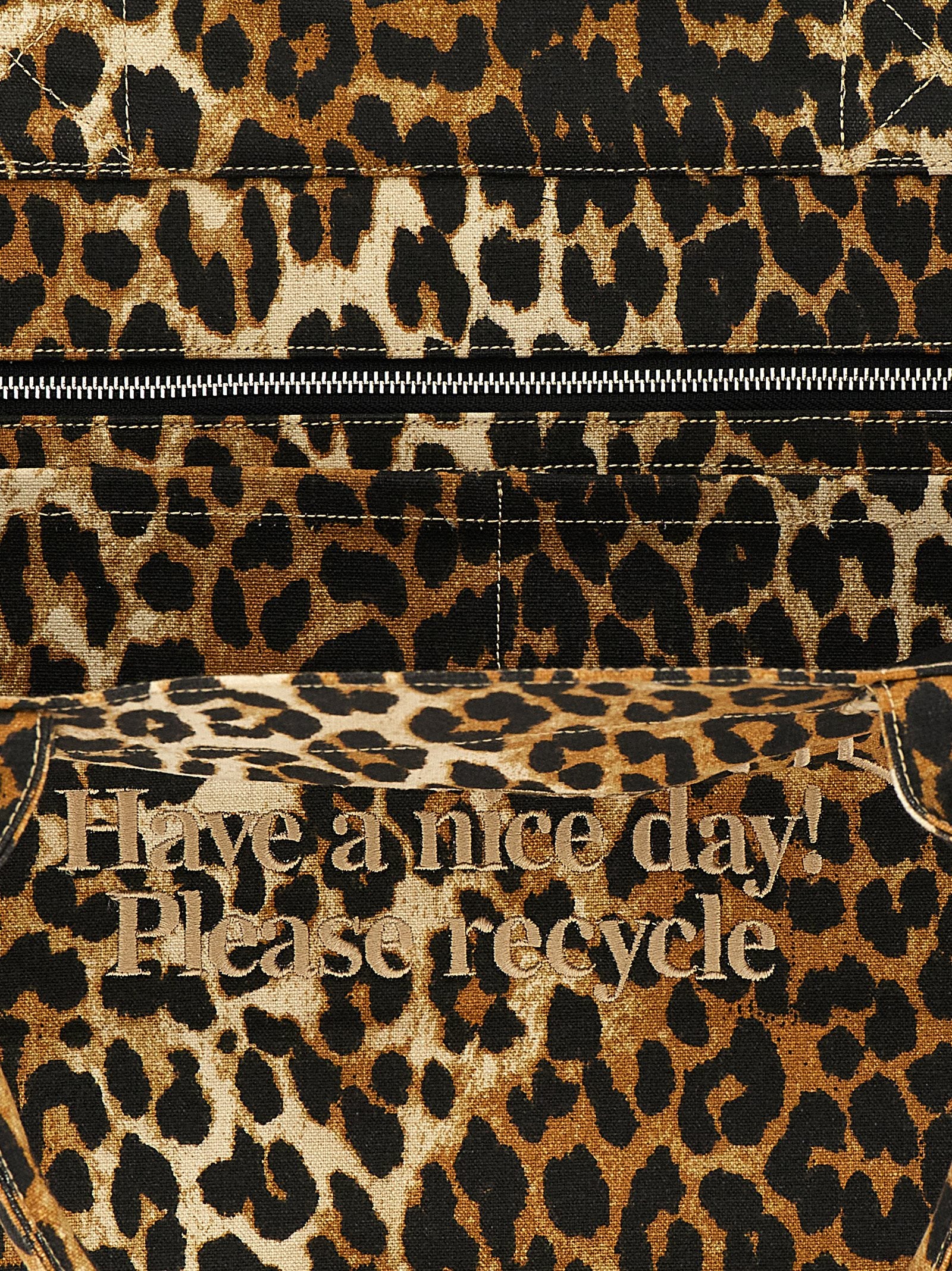 Ganni Braune Tote Bag aus recycelter Baumwolle