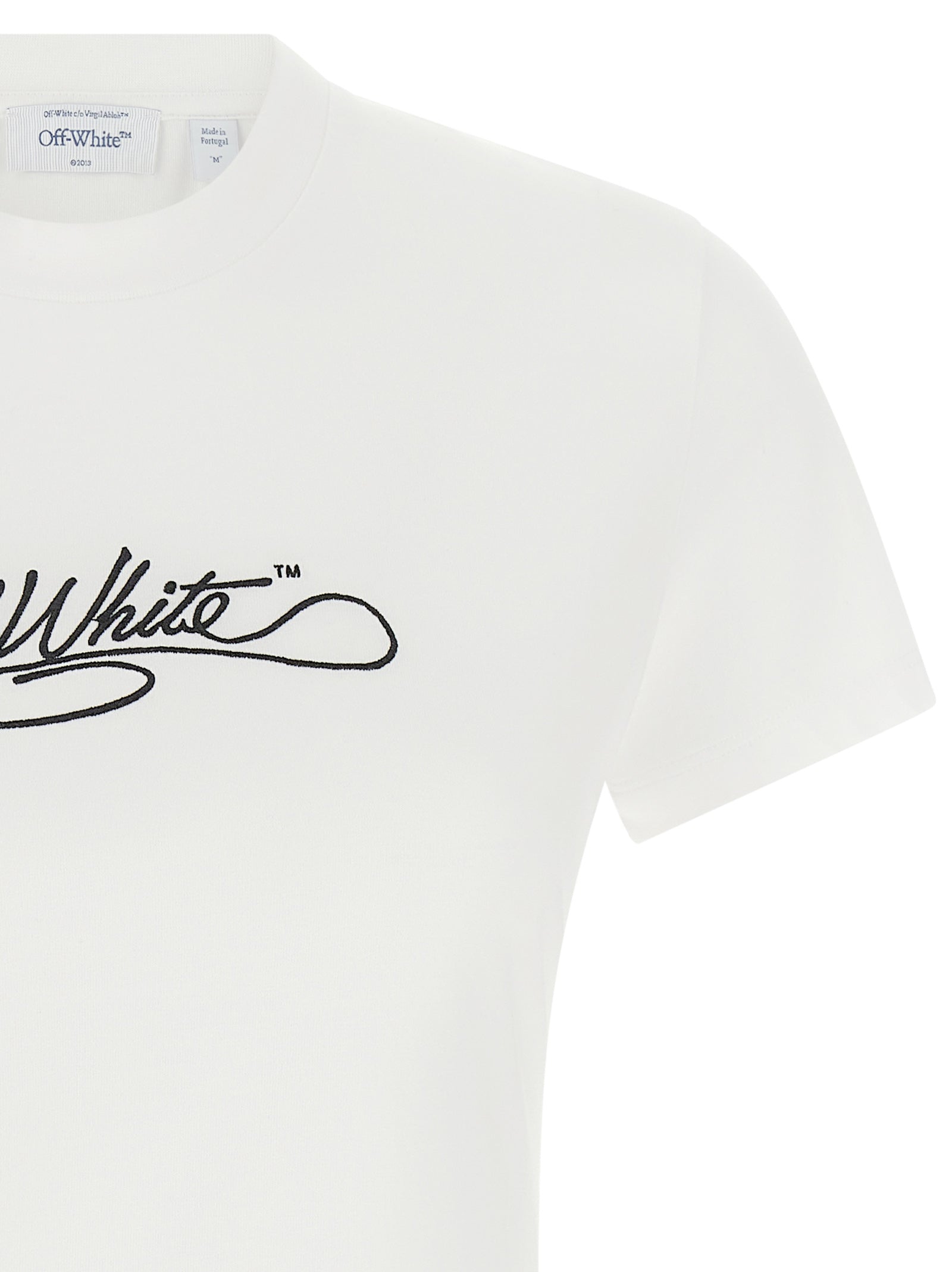 Off-White Weißes Baumwoll-T-Shirt