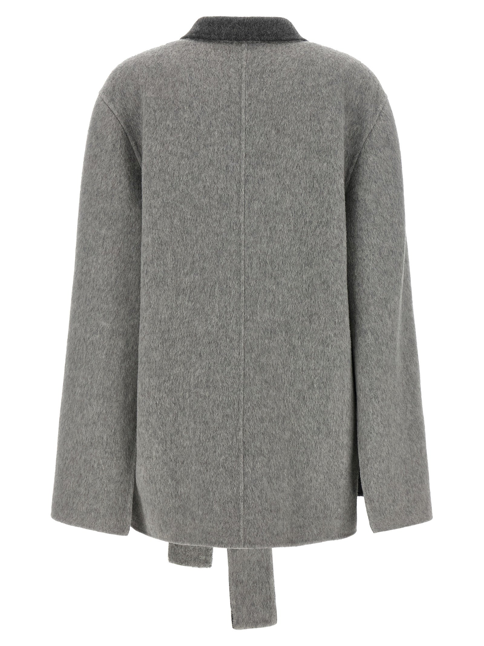 Alberta Ferretti Grauer Wollcardigan
