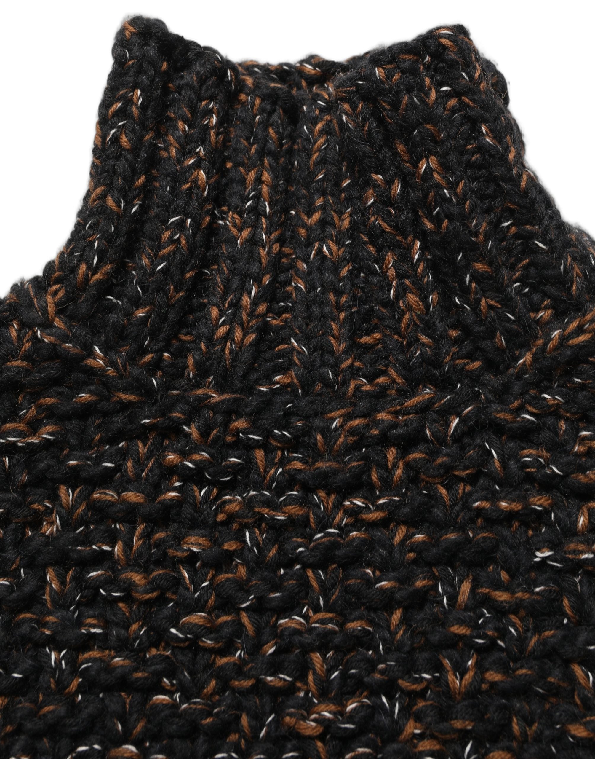 Dolce & Gabbana Brauner Wollstrick-Rollkragenpullover