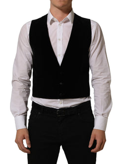Dolce & Gabbana Schwarze Wollmischung Weste für formelle Kleidung