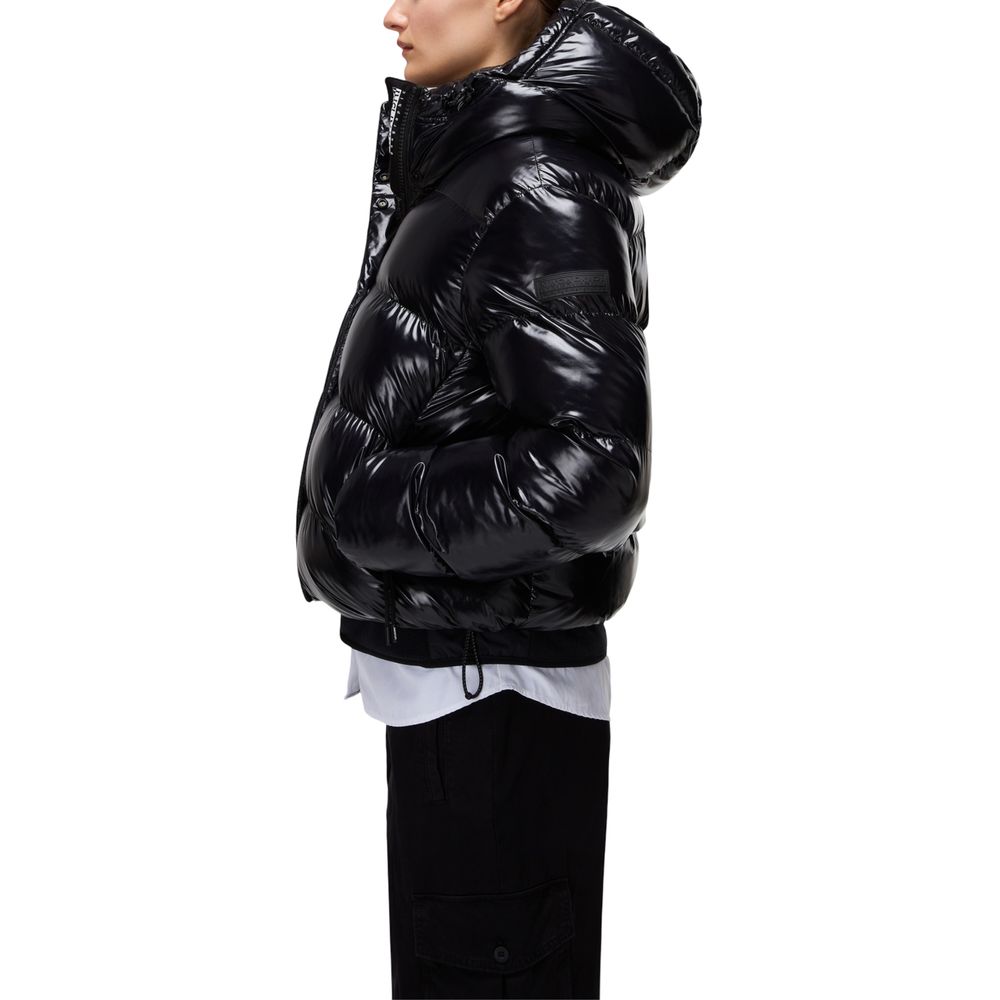 Napapijri Schwarze Steppjacke aus recyceltem Polyester, durchgehend