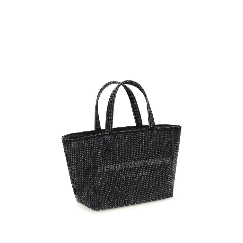 Alexander Wang Graue Baumwoll-Schultertasche
