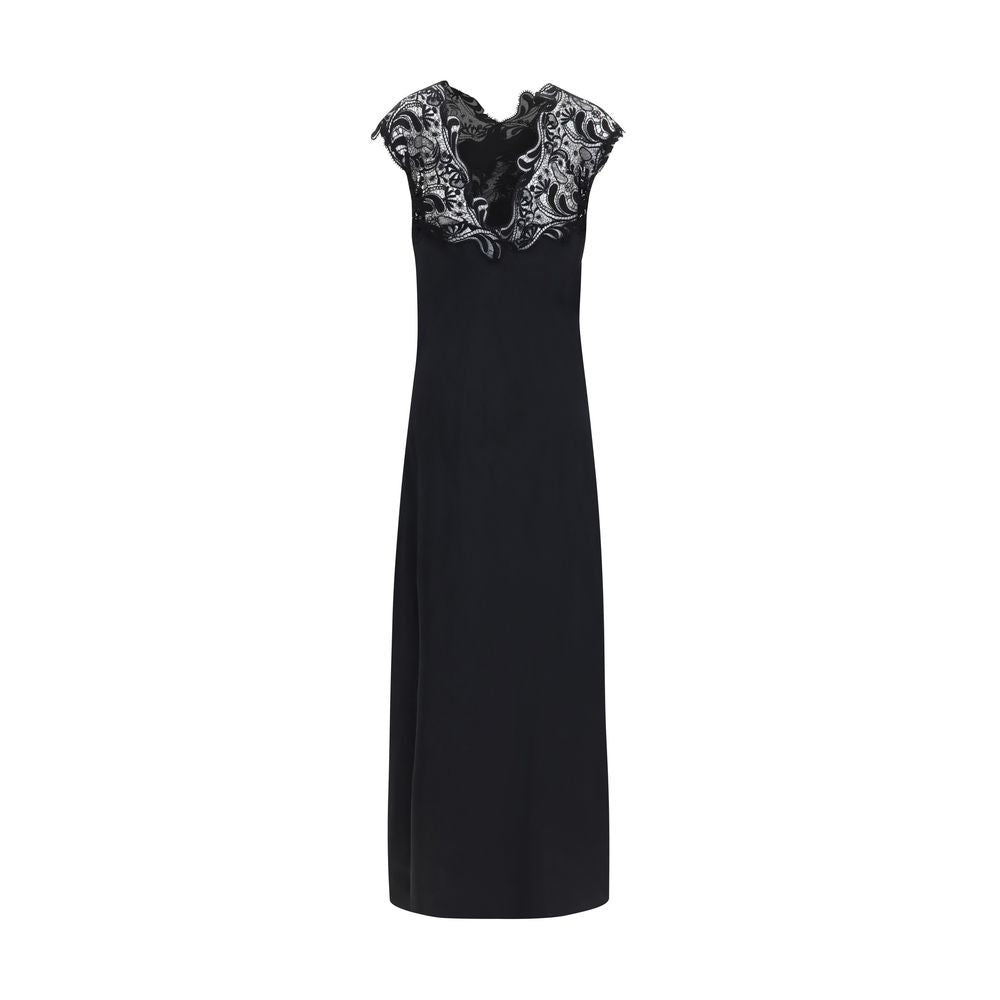 Ferragamo Schwarzes Seiden-Cocktailkleid