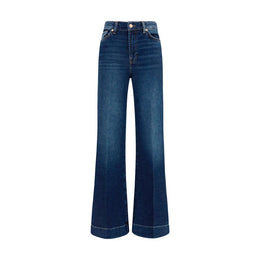 7FOR Blaue Baumwoll-Jeans mit ausgestelltem Bein