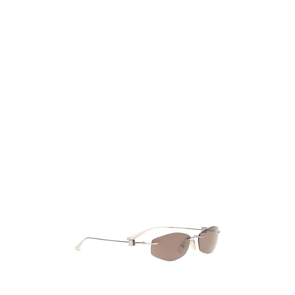 Balenciaga Sonnenbrille aus silbernem Metall