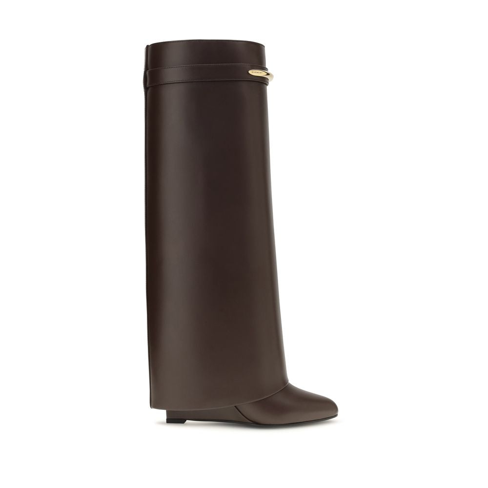 Givenchy Braune Kalbsleder Bos Taurus High Heel Stiefel