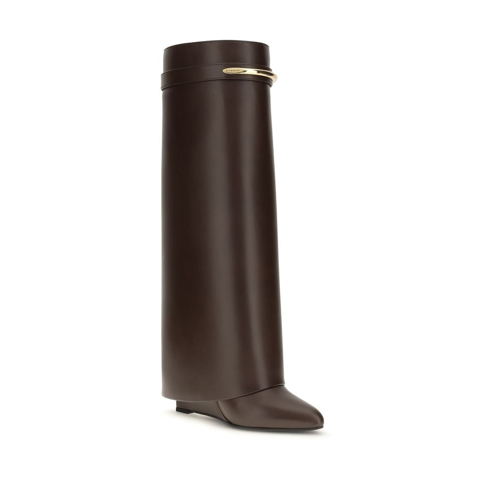 Givenchy Braune Kalbsleder Bos Taurus High Heel Stiefel
