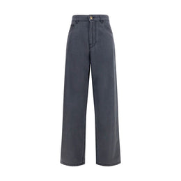Miu Miu Schwarze Baumwoll-Jeans mit geradem Bein