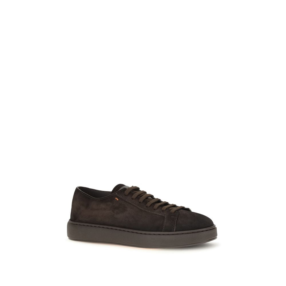 Santoni Braune Kalbsleder Bos Taurus Sneaker