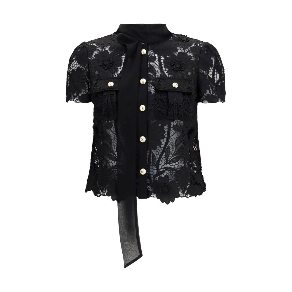 Self-Portrait Schwarze Bluse aus Polyester