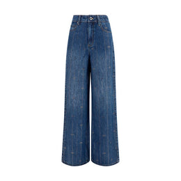 Self-Portrait Blaue Lyocell Jeans Denim