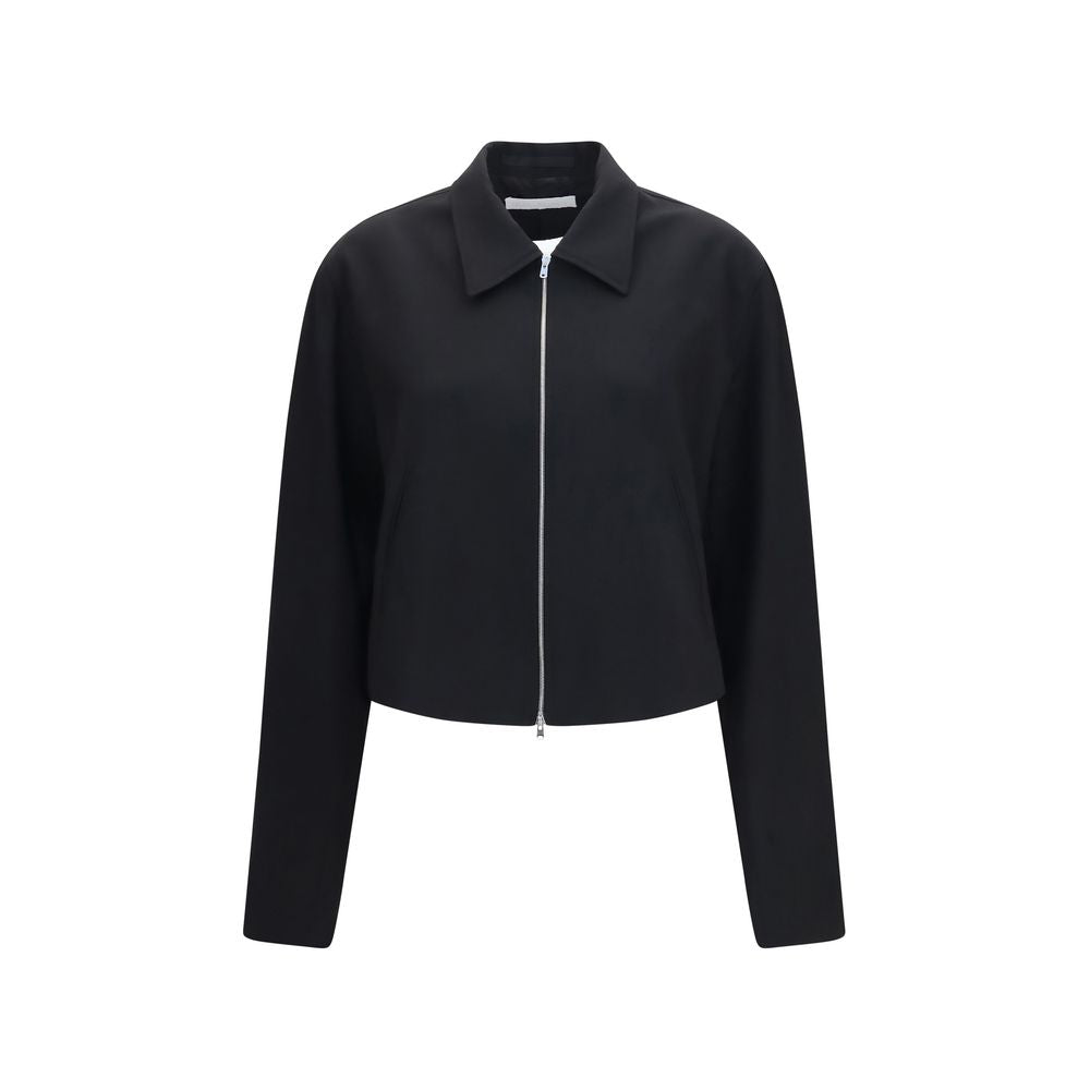 Our Legacy Schwarze Oves Aries Wolljacke in voller Länge