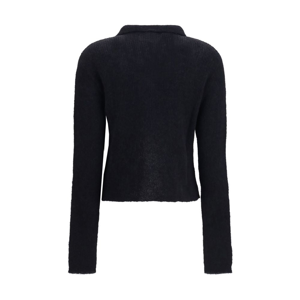 Our Legacy Schwarzes Alpaka Vicugna Pacos Poloshirt