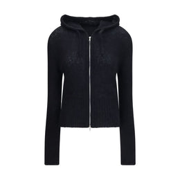 Our Legacy Schwarzer Kapuzenpullover aus Alpaka Vicugna Pacos