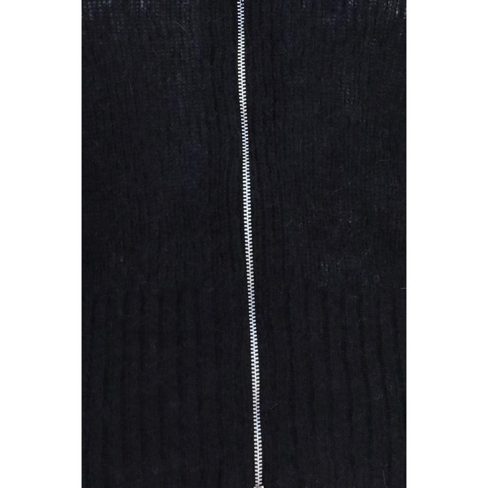Our Legacy Schwarzer Kapuzenpullover aus Alpaka Vicugna Pacos
