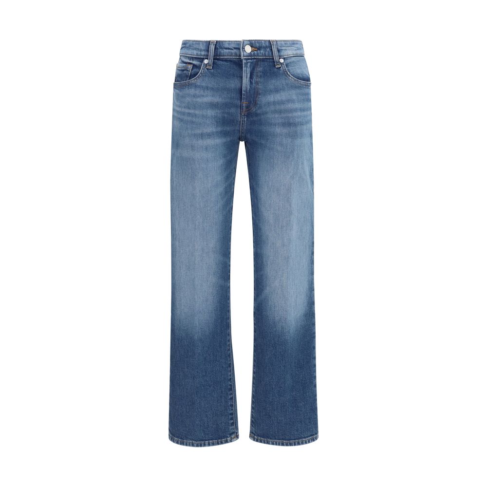 7FOR Blaue Jeans aus Baumwolle im geraden Schnitt