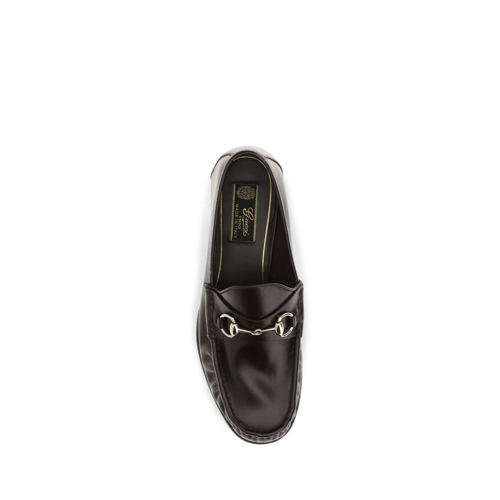 Gucci Braune Kalbsleder Bos Taurus Loafer zum Hineinschlüpfen