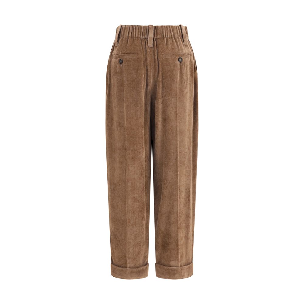 Brunello Cucinelli Braune Viskose-Freizeithose