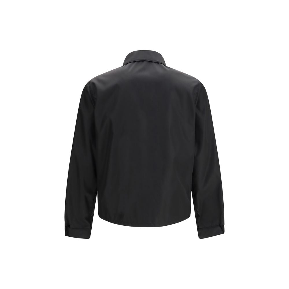 Prada Schwarze Jacke aus recyceltem Polyamid in voller Länge